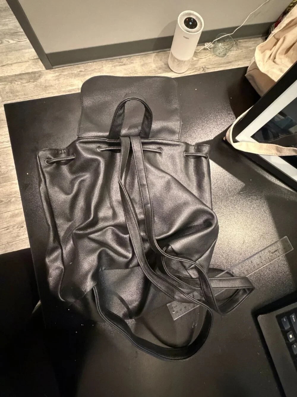 Victoria's Secret Backpack Solid Black No Pockets*